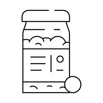 Premium cabbage pills line icon vector illustration Ilustración de archivo