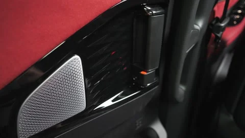 Premium car interior. Car interior. Black studio Stock Footage 279142413