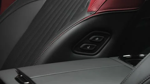 Premium car interior. Car interior. Black studio Stock Footage 279142439