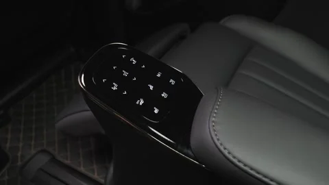 Premium car interior. Car interior. Black studio Stock Footage 279142469