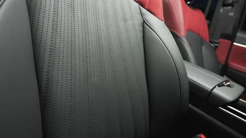 Premium car interior. Car interior. Black studio Stock Footage 279142511