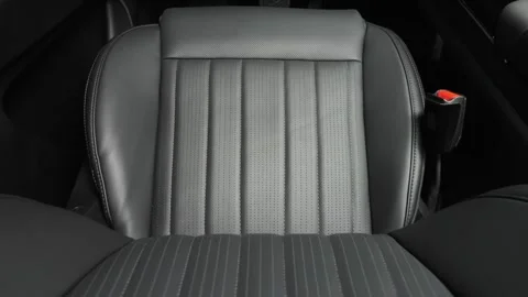 Premium car interior. Car interior. Black studio Stock Footage 279142519