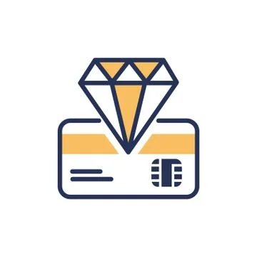 Premium Card - modern vector line design icon. Stock Illustration
