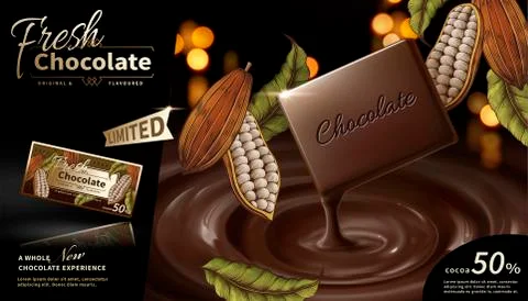 Premium chocolate ads Stock Illustration