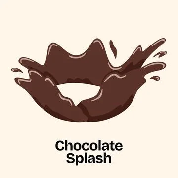 Premium Chocolate Splash Flow Vector for Food Branding Ilustración de archivo