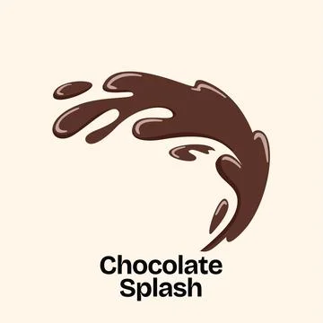 Premium Chocolate Splash Flow Vector for Food Branding Stock Illustration