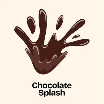 Premium Chocolate Splash Flow Vector for Food Branding Stock Illustration