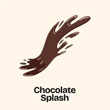 Premium Chocolate Splash Flow Vector for Food Branding Stock Illustration