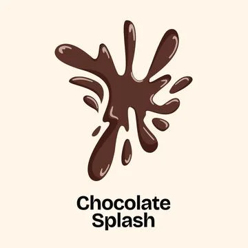 Premium Chocolate Splash Flow Vector for Food Branding 库存插图
