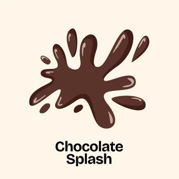 Premium Chocolate Splash Flow Vector for Food Branding 库存插图