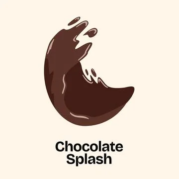 Premium Chocolate Splash Flow Vector for Food Branding Ilustración de archivo