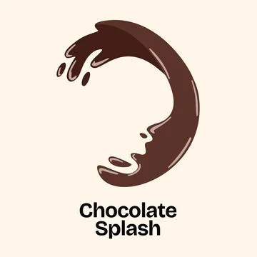 Premium Chocolate Splash Flow Vector for Food Branding Stock Illustration