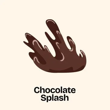 Premium Chocolate Splash Flow Vector for Food Branding Stock Illustration