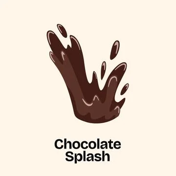 Premium Chocolate Splash Flow Vector for Food Branding Stock Illustration