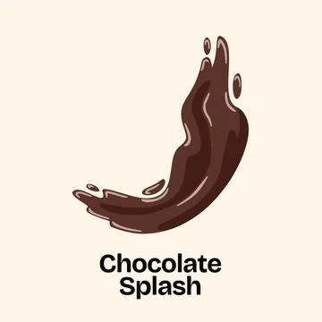 Premium Chocolate Splash Flow Vector for Food Branding 库存插图