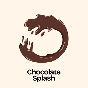 Premium Chocolate Splash Flow Vector for Food Branding Stock Illustration