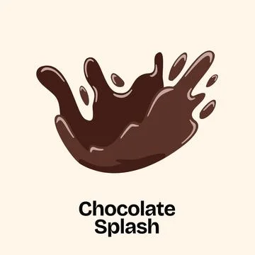Premium Chocolate Splash Flow Vector for Food Branding 库存插图
