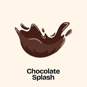 Premium Chocolate Splash Flow Vector for Food Branding Stock Illustration