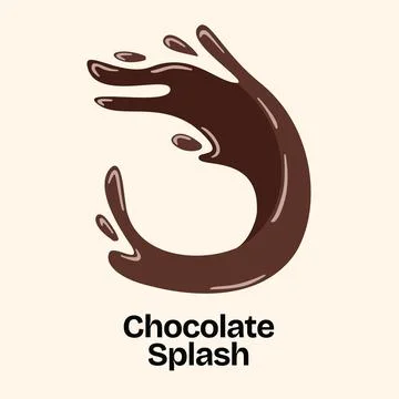 Premium Chocolate Splash Flow Vector for Food Branding Stock Illustration
