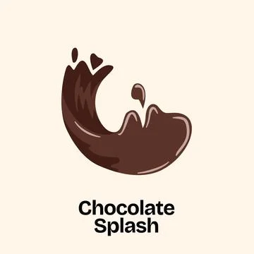 Premium Chocolate Splash Flow Vector for Food Branding Stock Illustration