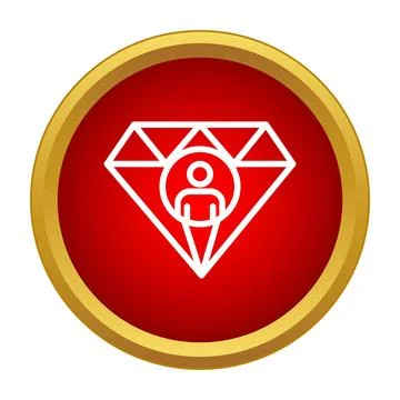 Premium client diamond icon symbolizing exclusive vip access Stock Illustration