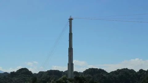 Premium clip: arecibo radio observatory complex pan 1 Stock Footage