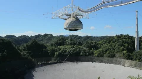 Premium clip: arecibo radio observatory tilt down 1 Stock Footage