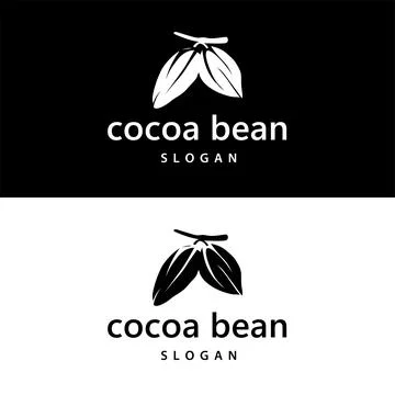 Premium Cocoa Beans Farming Emblem Design Illustration Stock Illustration