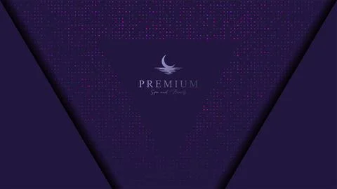 Premium cover design. Triangular shape with shadows on dark purple backgrou.. Stock Illustration