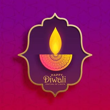 Premium creative diwali diya vector background Stock Illustration