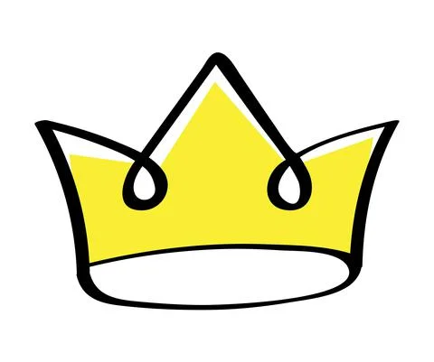 Premium crown vector in doodle style. King and queen crown as sketch. Stock Illustration