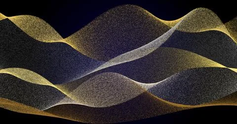 Premium digital wave technology vector wallpaper background banner art patt.. Stock Illustration