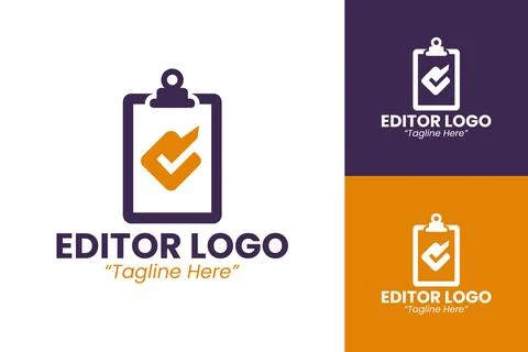 Premium Editor Logo Design Stock Illustration