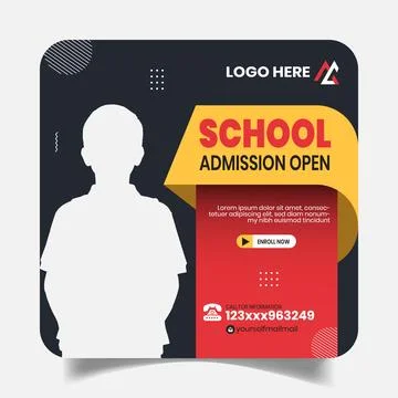 Premium Educational Social media Post Banner Stock Illustration
