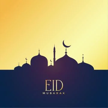 Premium eid mubarak golden background Stock Illustration