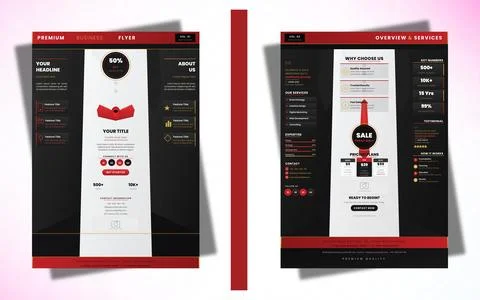 Premium Flyer A4 Template Set Vector Luxury Design イラスト素材