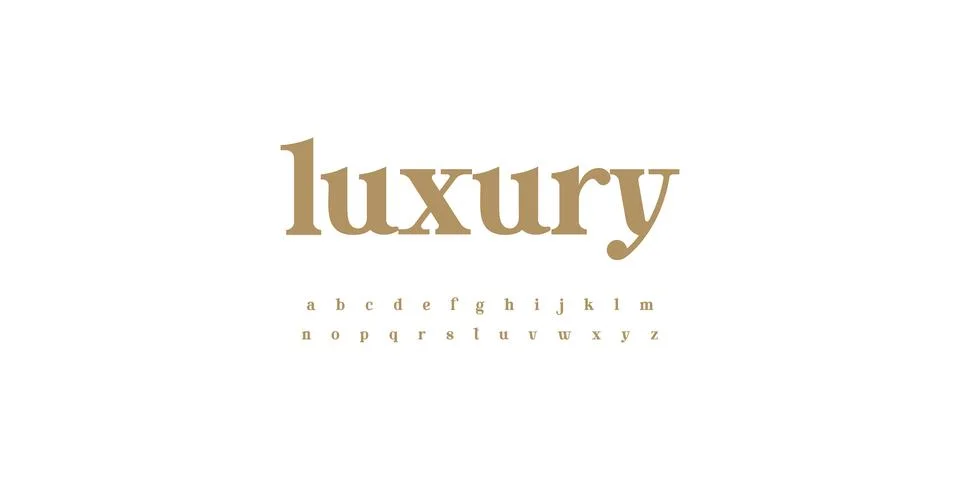 Premium Font Logo Alphabet Vector English Letter Set Modern Typography, Classy Stock Illustration