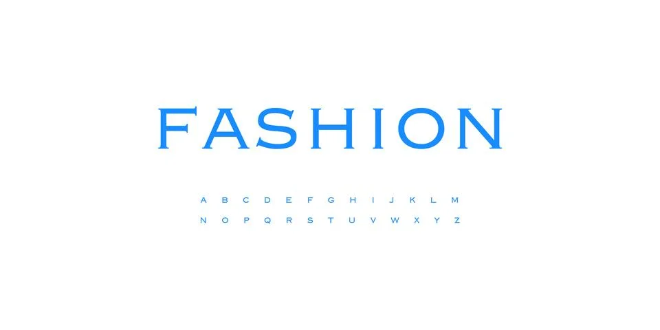Premium Font Logo Alphabet Vector English Letter Set Modern Typography, Classy Stock Illustration