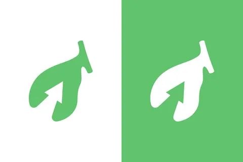 Premium gallbladder and arrow logo combination. Business logotype design Stock Illustration