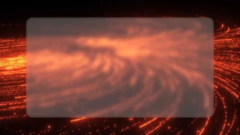 A premium glassmorphism video backdrop features golden particle trails movin Stock Footage 336901492