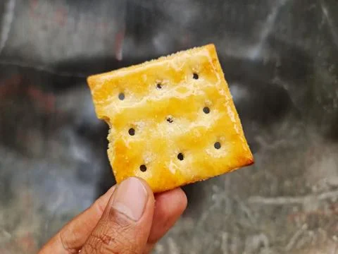 Premium Glazed Square Biscuit with Crispy Texture and Sweet Flavor Stock Photos