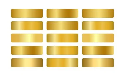 Premium Gold Gradients Set Stock Illustration