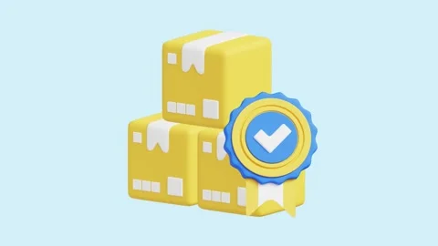 Premium Goods animated 3d icon. Stock Footage 289452992