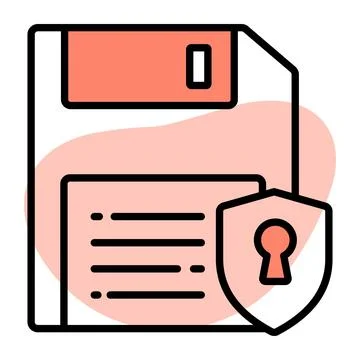 A premium hand drawn icon of cloud security lock, easy to edit Stock Illustration