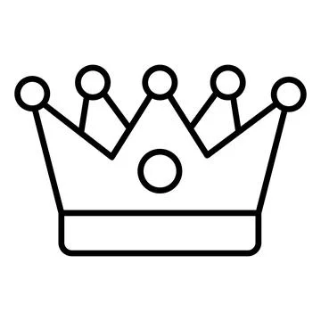 A premium hand drawn icon representing premium service crown Illustrazione stock