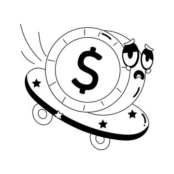 A premium hand drawn icon representing mobile authentication security. Stock Illustration