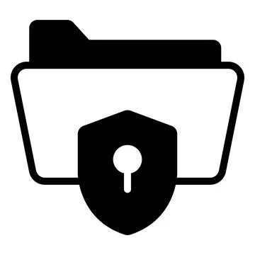 A premium hand drawn icon of security shield protection. Illustrazione stock