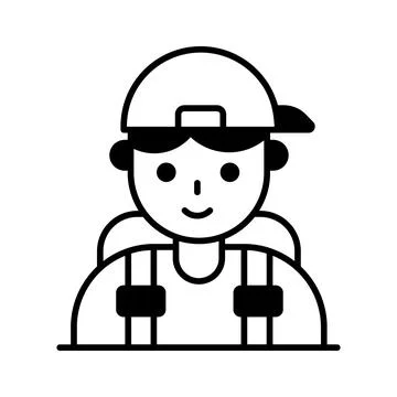 A premium hand drawn icon of server configuration system Stock Illustration