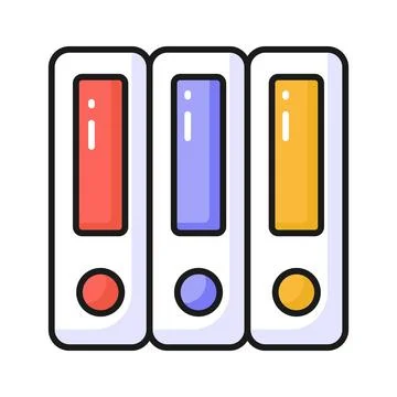 A premium hand drawn icon of server configuration system Stock Illustration