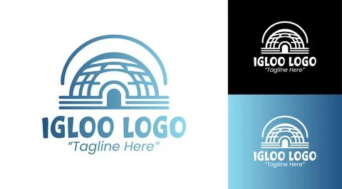 Premium Igloo Logo Design Stock Illustration